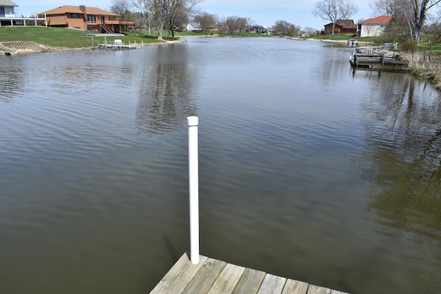 1407 Country Club Ln, Loda, IL 60948 - dock area with a yard and a water view