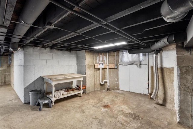 view of basement