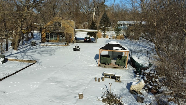 exterior space featuring a gazebo