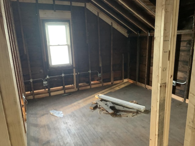 view of attic