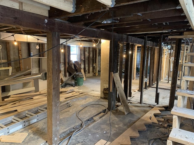 view of basement