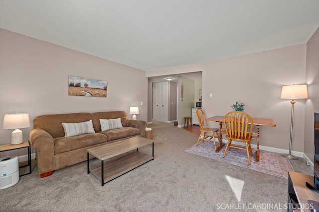 view of carpeted living room