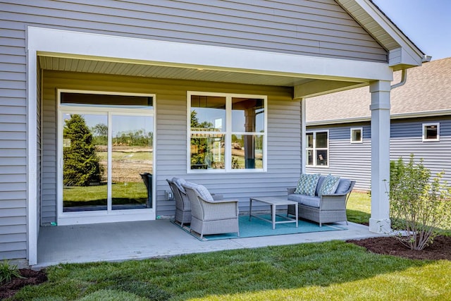 view of patio / terrace featuring outdoor lounge area