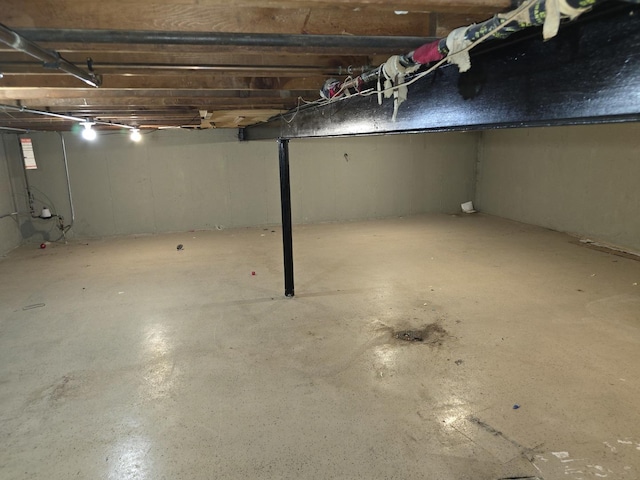 view of basement