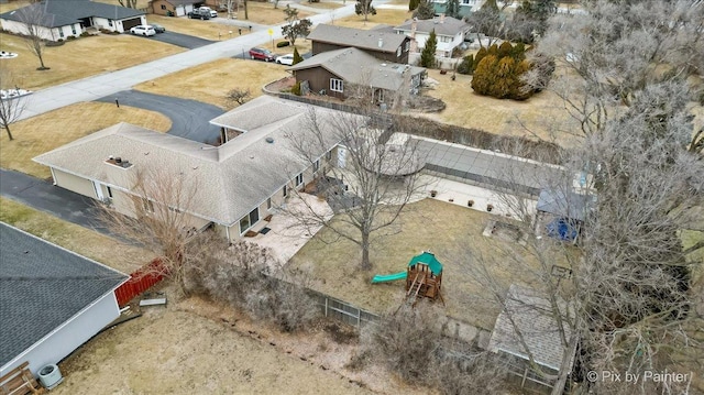 birds eye view of property featuring a residential view