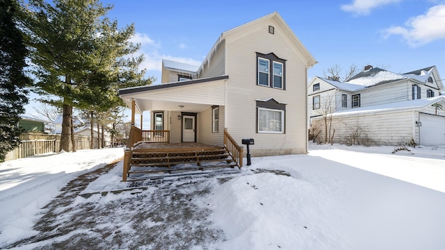 view of front of house with a porch