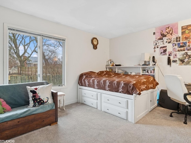 bedroom featuring carpet flooring