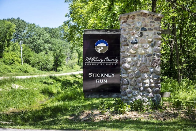 view of community sign