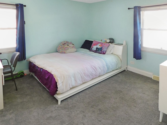 view of carpeted bedroom