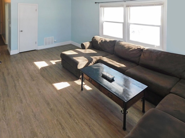 living room featuring hardwood / wood-style flooring