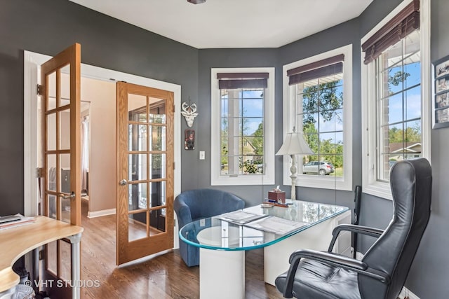 interior space with french doors