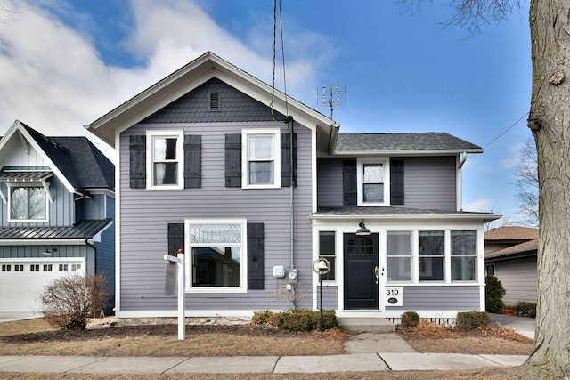 view of front of house featuring a garage