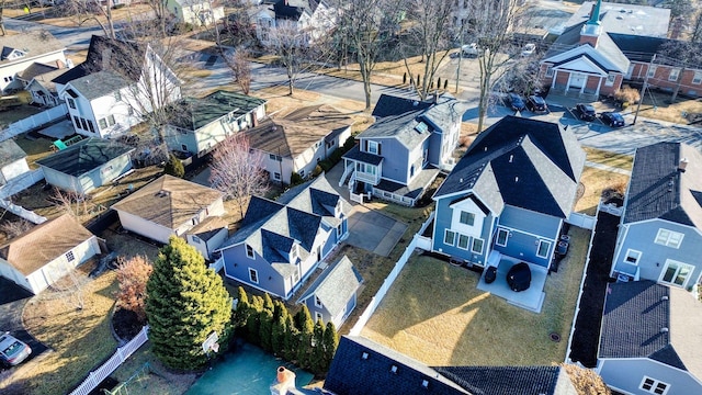 bird's eye view with a residential view