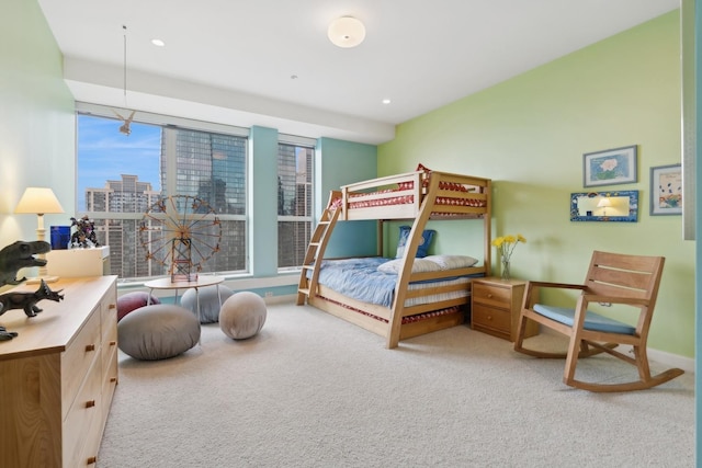 view of carpeted bedroom