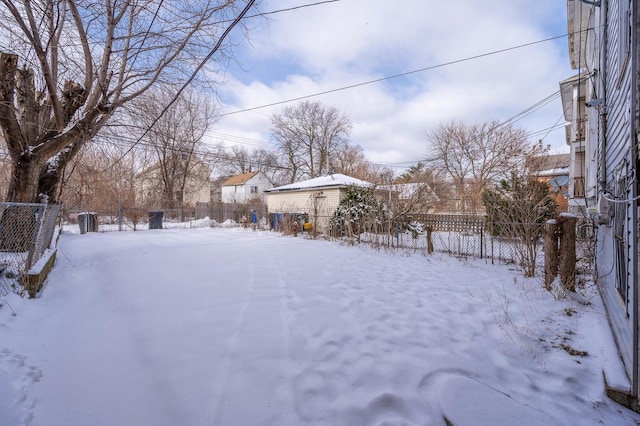 view of snowy yard