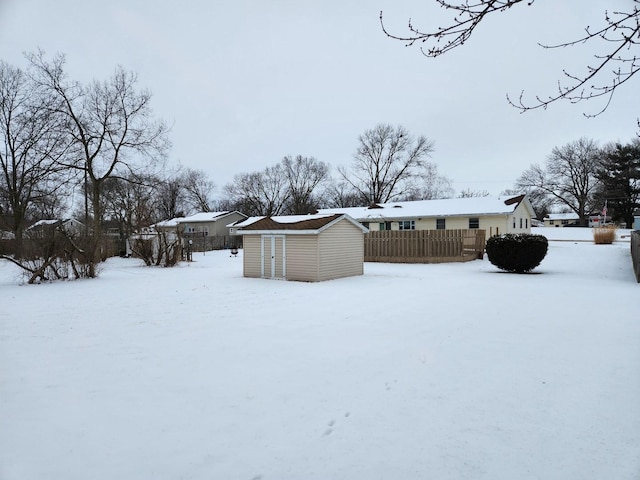 view of snowy yard