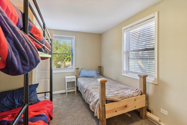 view of carpeted bedroom