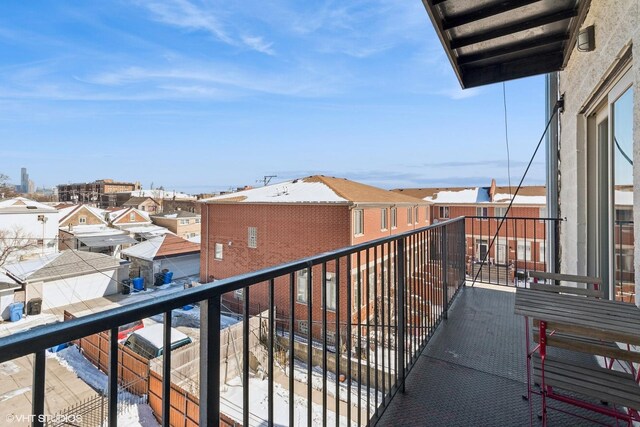 balcony with a residential view