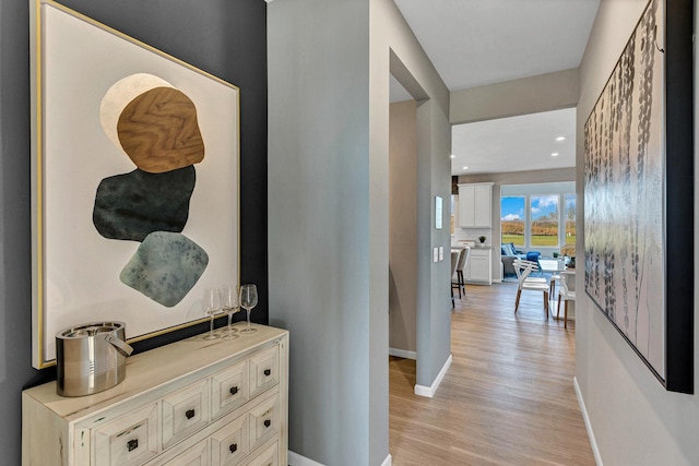 hallway featuring light hardwood / wood-style floors