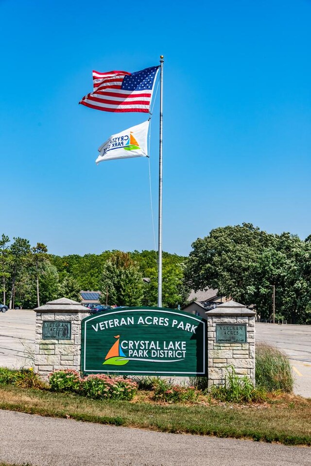 view of community sign