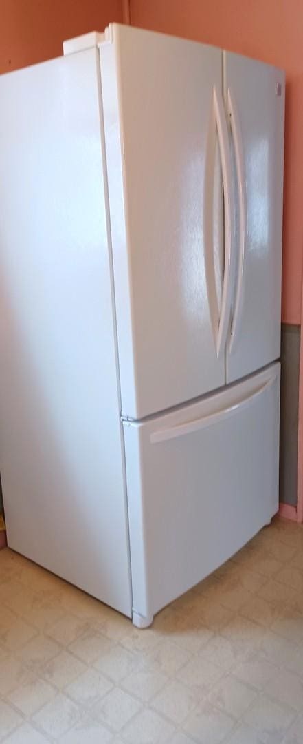 kitchen with white refrigerator