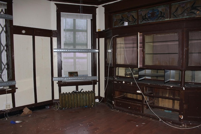 interior space with hardwood / wood-style floors