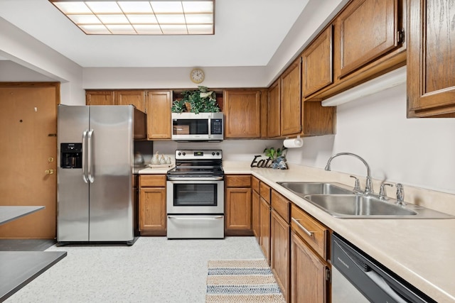 kitchen with stainless steel appliances and sink