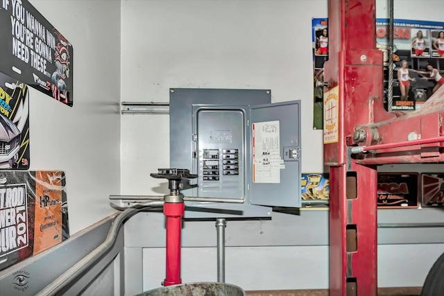 utility room featuring electric panel