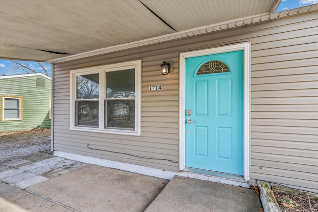 view of doorway to property