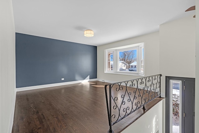 interior space with hardwood / wood-style floors