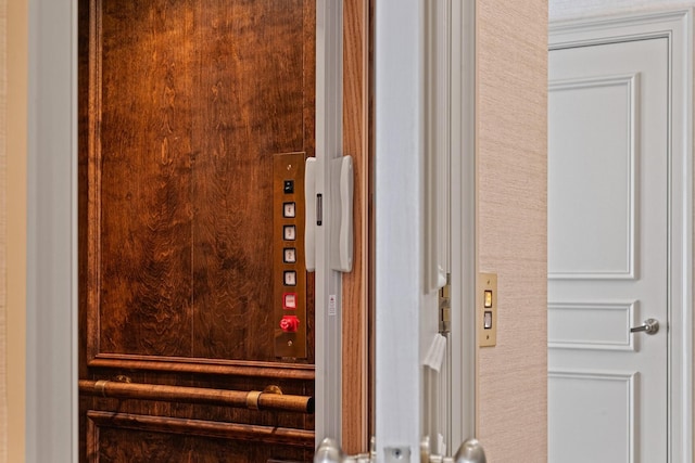 interior details featuring elevator