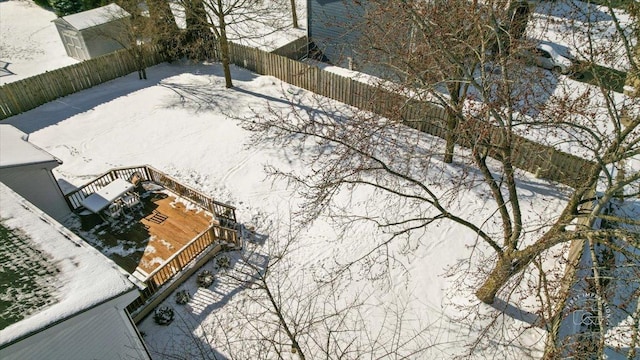 view of snowy aerial view