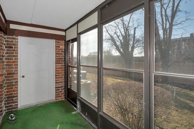 view of sunroom