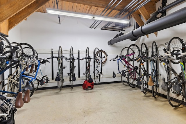 garage featuring bike storage