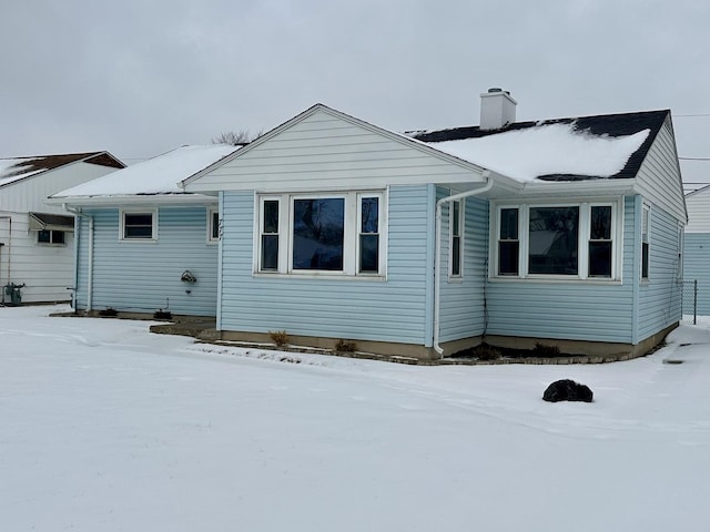 exterior space with a chimney