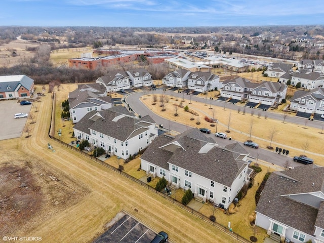 drone / aerial view with a residential view