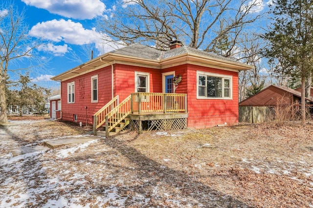 view of bungalow-style home