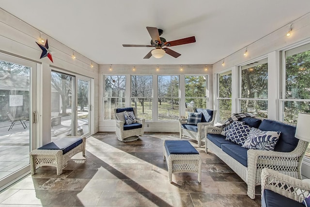 627 68th St, Willowbrook, IL 60527 - sunroom / solarium with track lighting and a ceiling fan