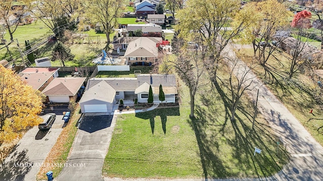 aerial view featuring a residential view