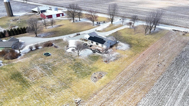 aerial view with a rural view