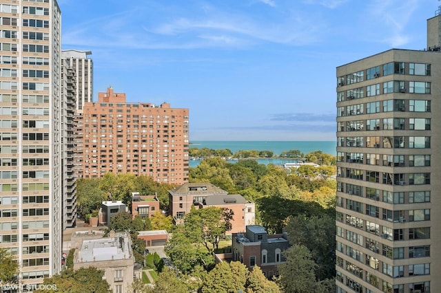 city view with a water view