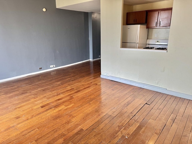 empty room with light wood-type flooring