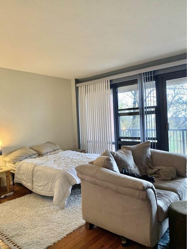 bedroom featuring hardwood / wood-style floors