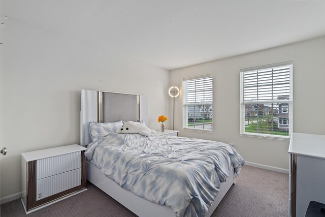 bedroom featuring baseboards and carpet flooring