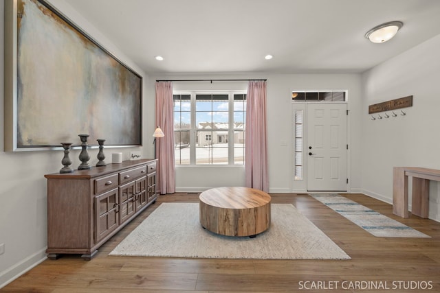 entrance foyer featuring light hardwood / wood-style floors
