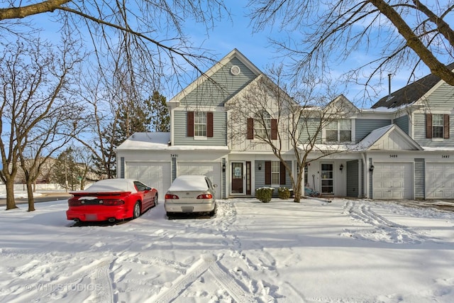 view of front of home featuring a garage