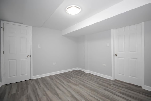 interior space featuring wood-type flooring