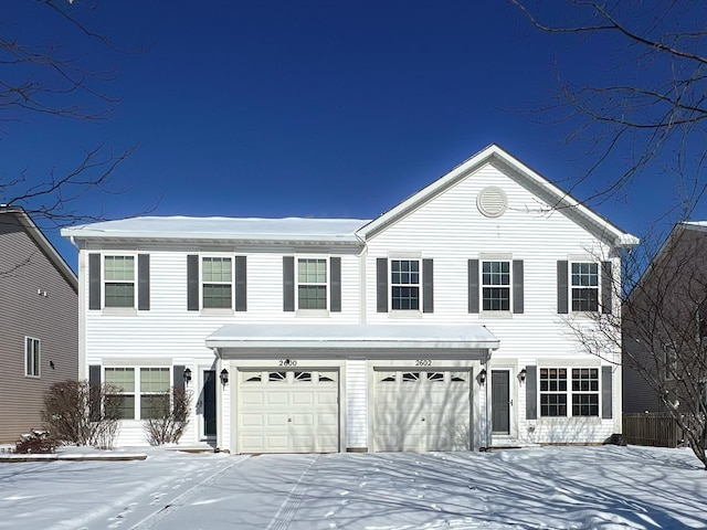 view of front facade with a garage