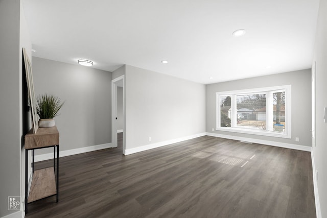 interior space featuring dark wood-type flooring