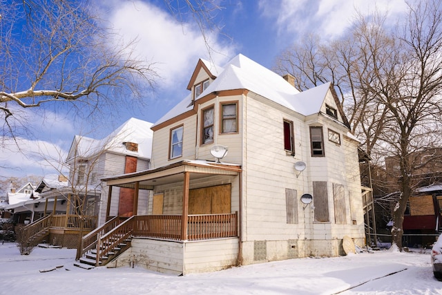 view of front facade with a porch